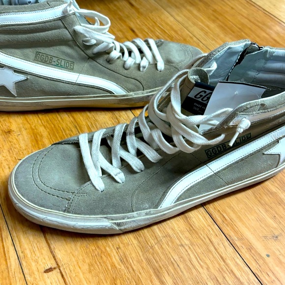 Price ⬇️: Authentic Golden Goose Hi-Top Slides - Tan Suede - Men’s 11US/44EU - Picture 2 of 14